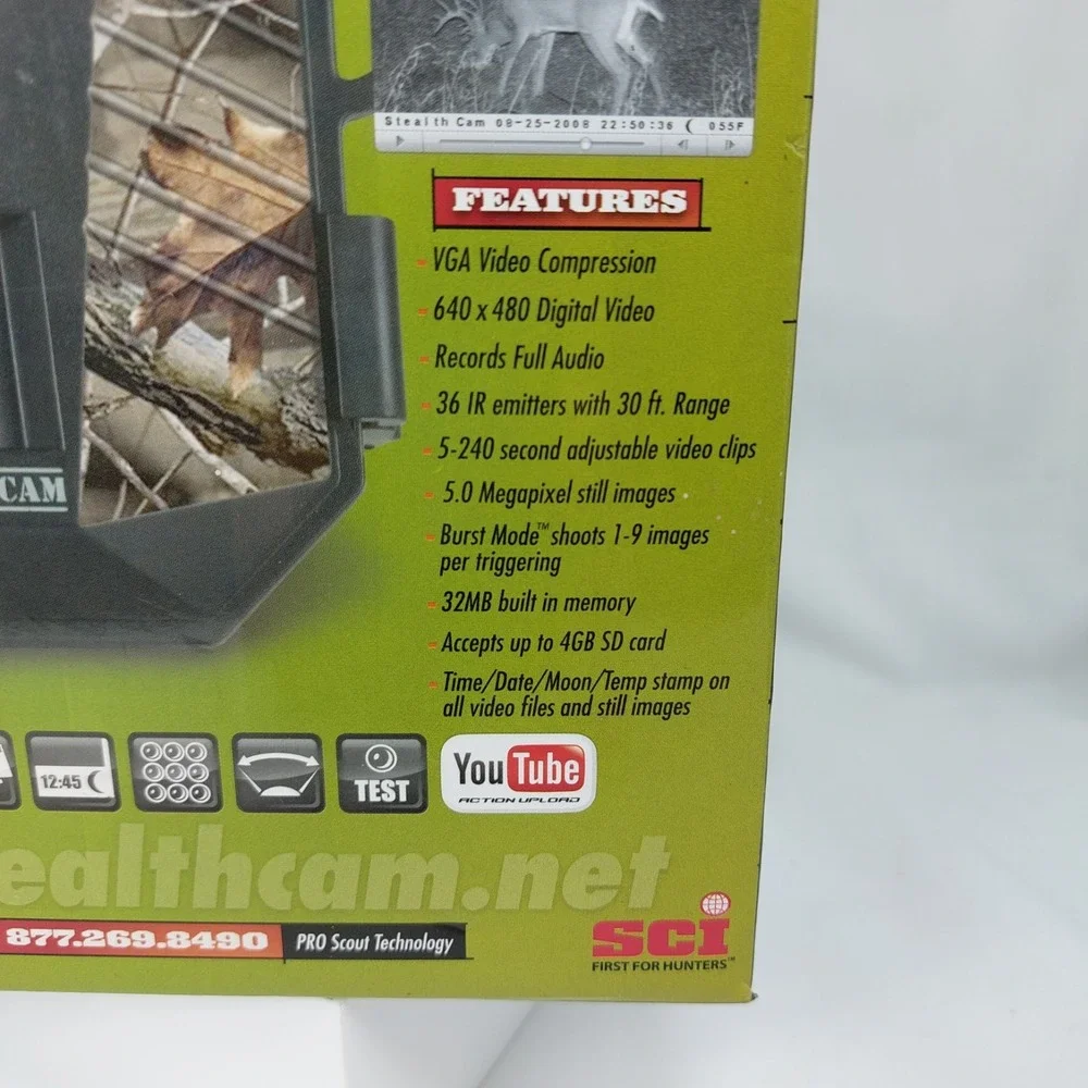 NEW Stealth Cam Sniper IR Jim Shockey Signature Edition Digital Video Camera 8MP